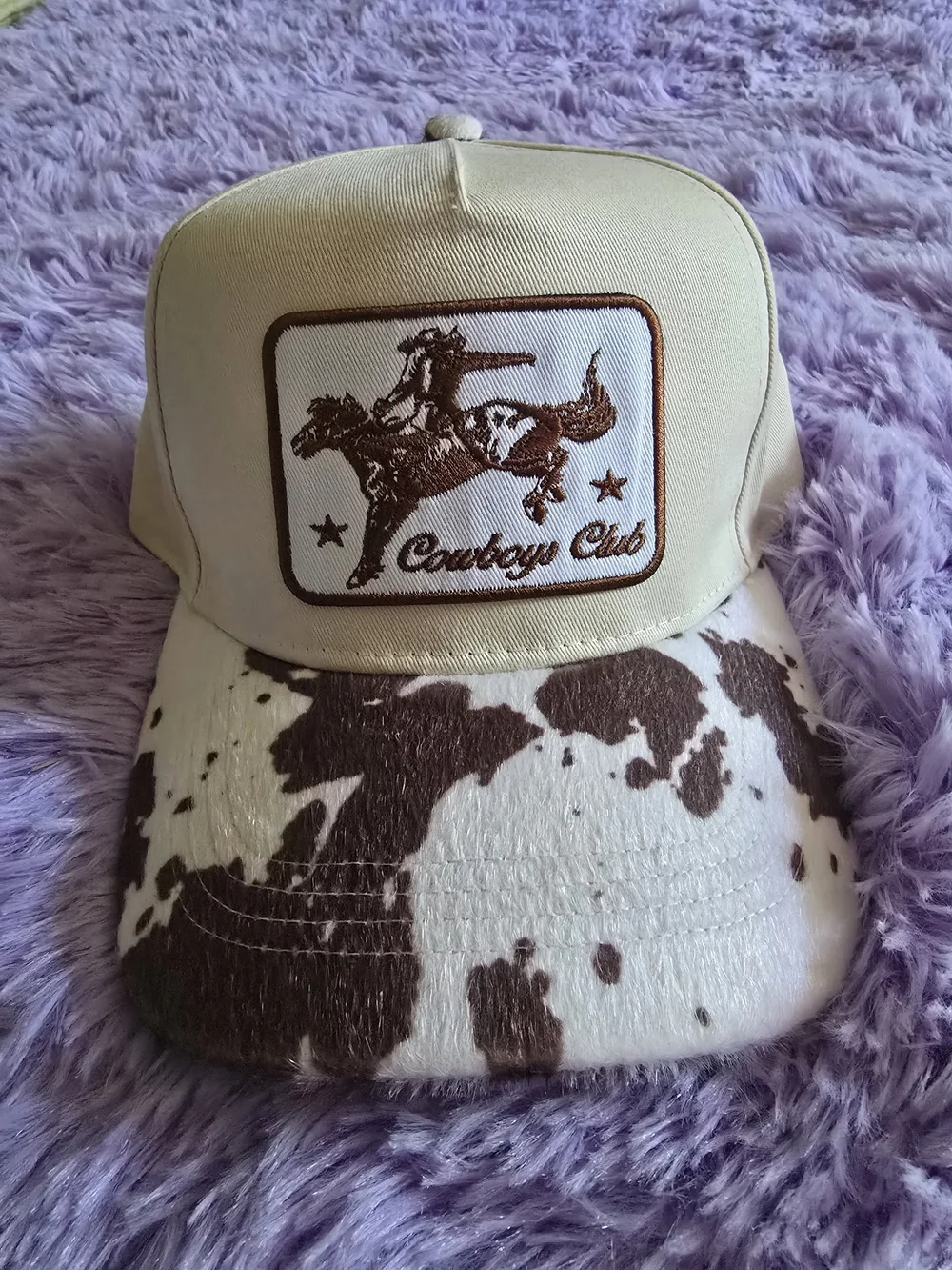 David and Young Cowhide Western Trucker Hat